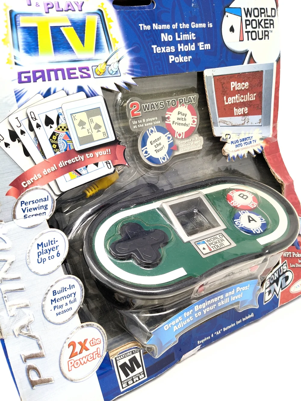 World Poker Tour Plug & Play TV Games Platinum Series- Black/Green